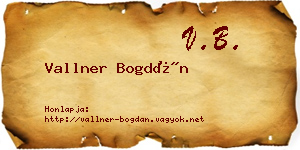 Vallner Bogdán névjegykártya